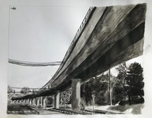 Metro Bridge In Ink