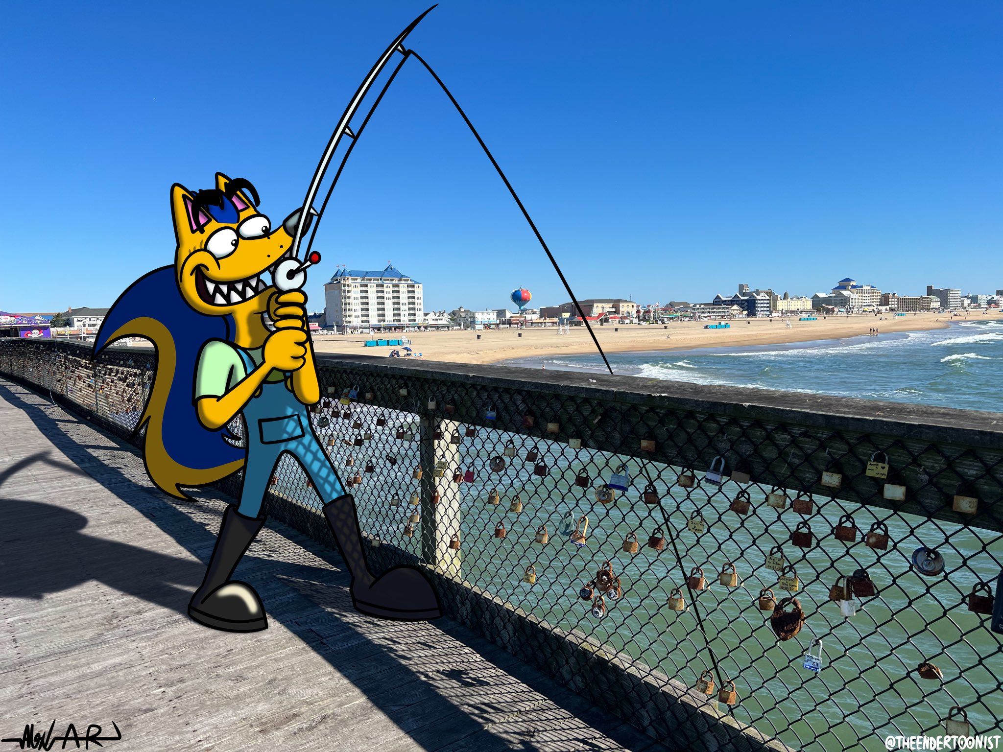 Jabez Fishing At The Ocean City Pier